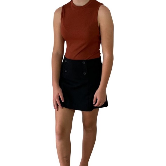 SHEIN Dresses & Skirts - SHEIN Mini Skirt with Buttons Size 2, Black